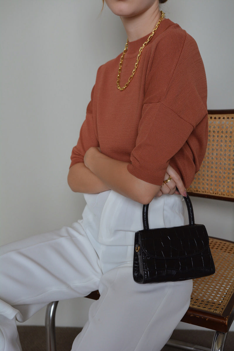 Jewel Crepe Knit Top