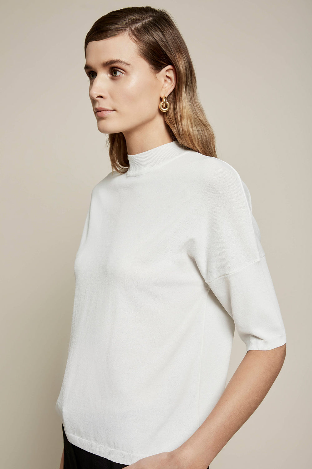 トップス commesi studio Neck Note Top (Ivory) TOPS – COMME SI STUDIO