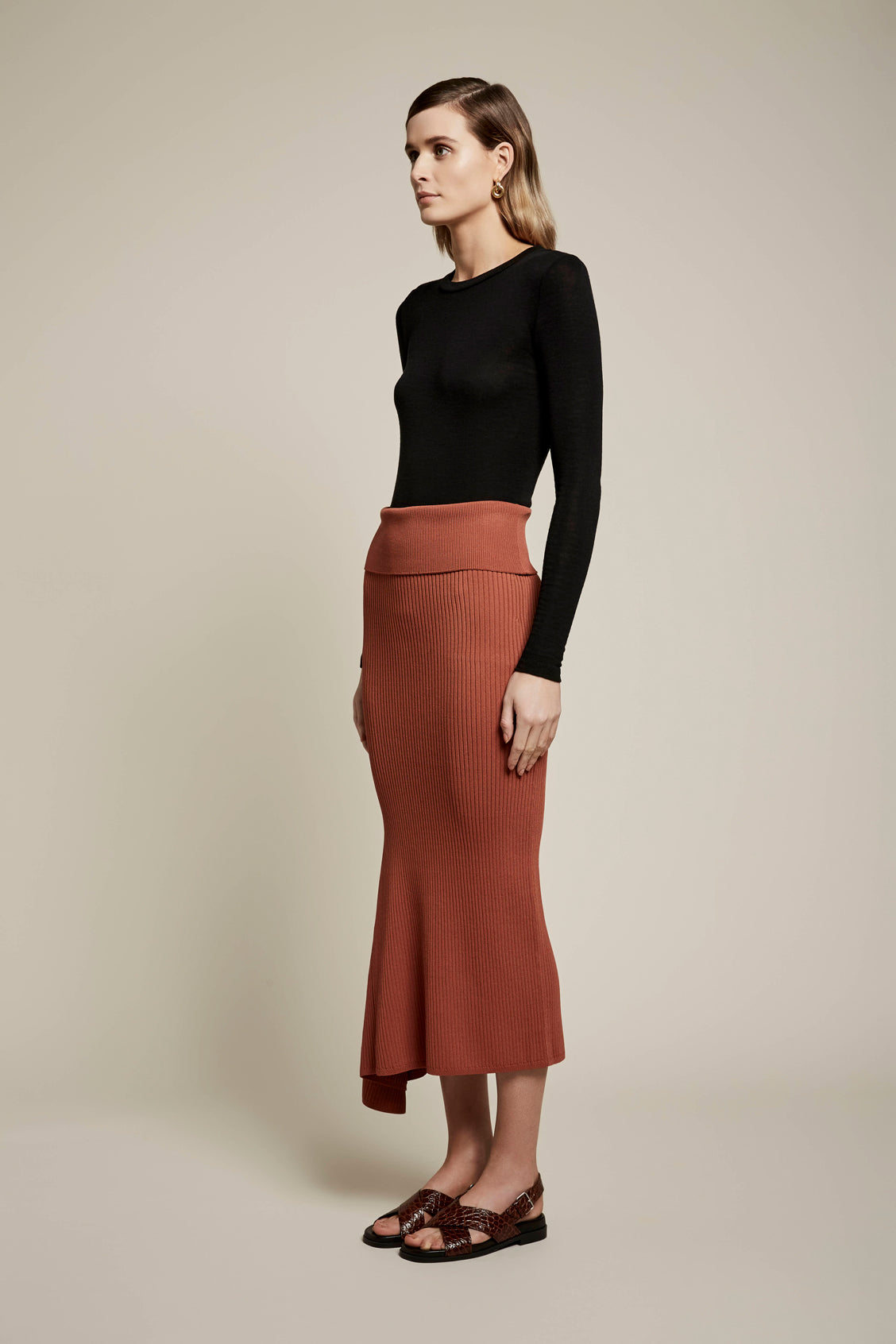 Skylar Crepe Knit Skirt