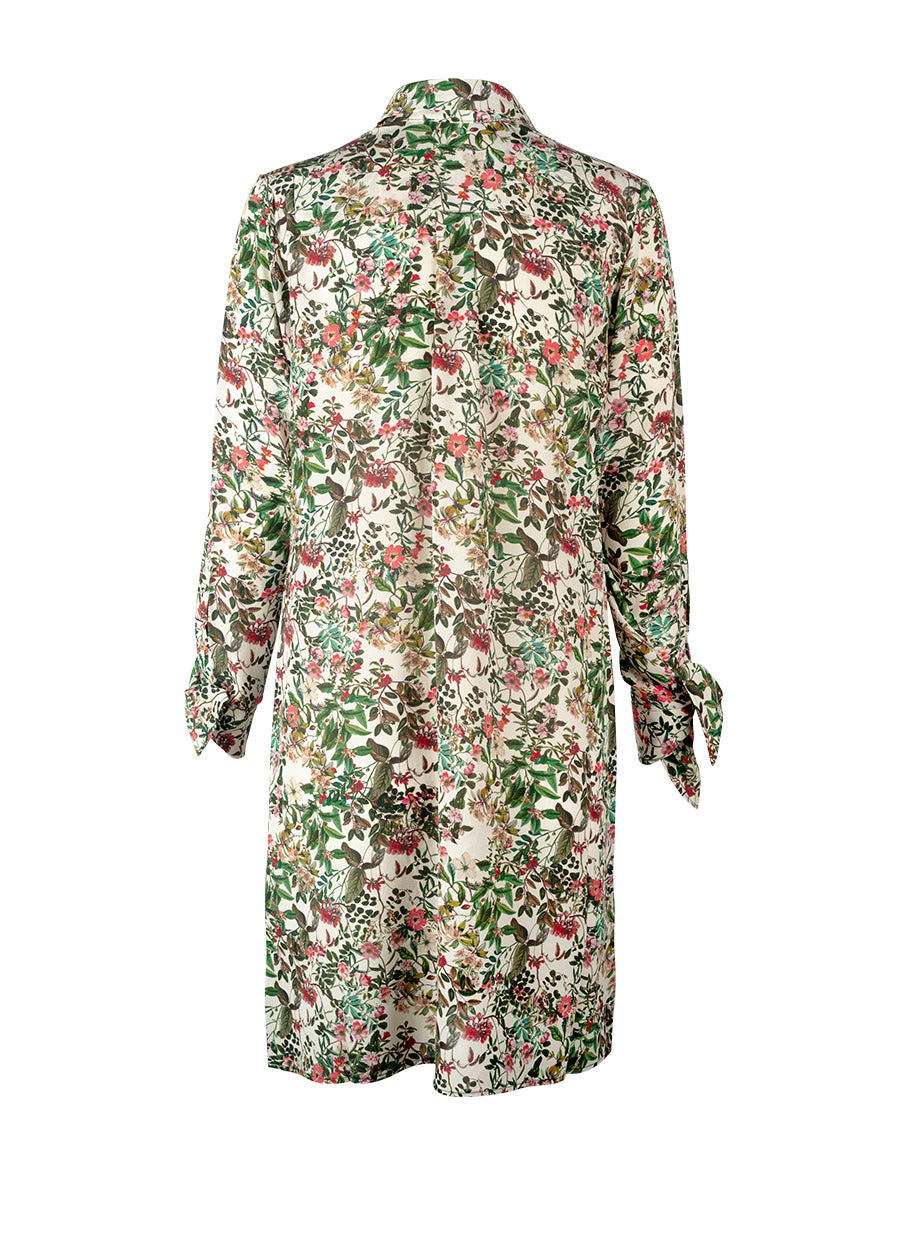 Indigo Shirt Dress - Native Floral