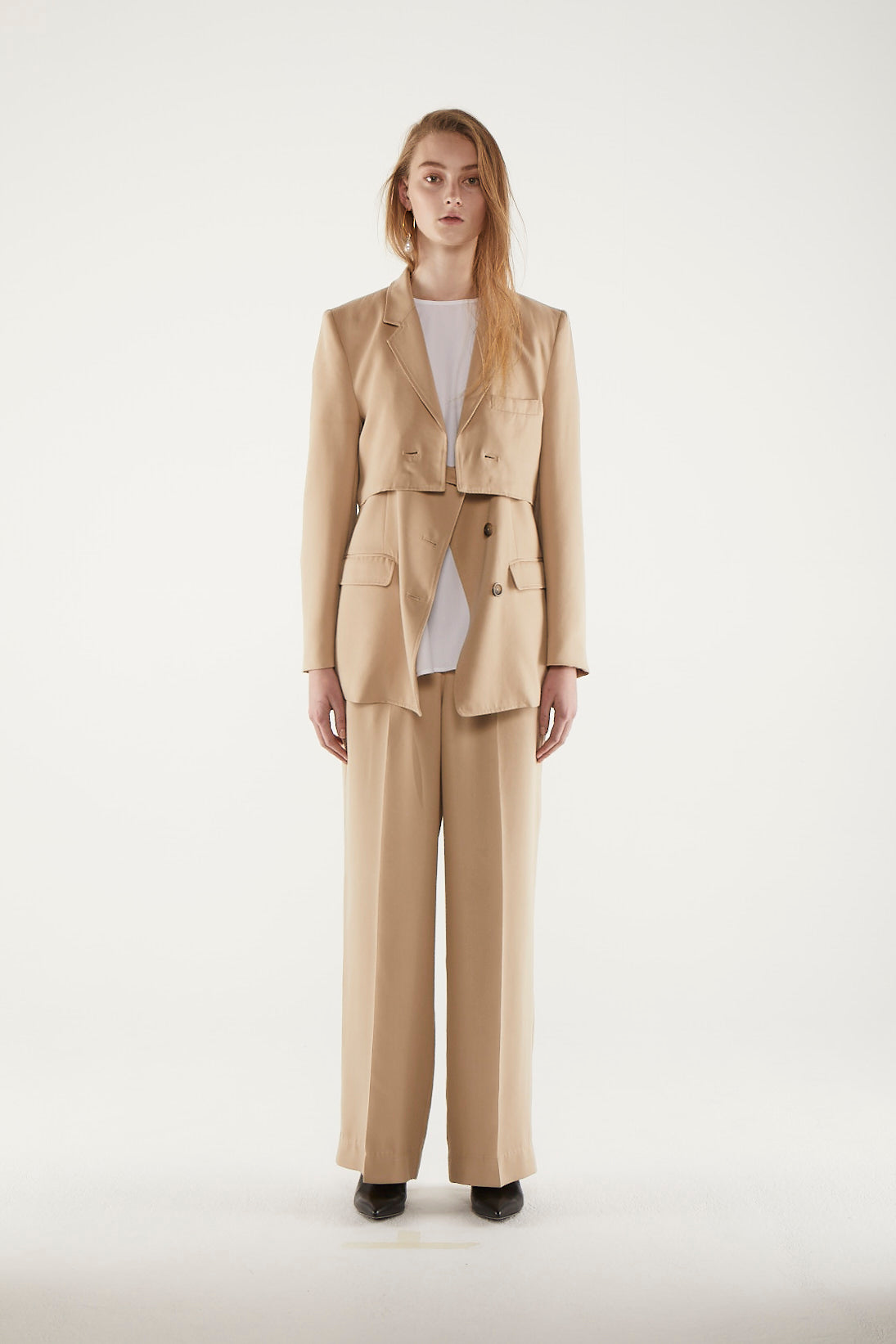 Opal Tiered Blazer - Sandlewood