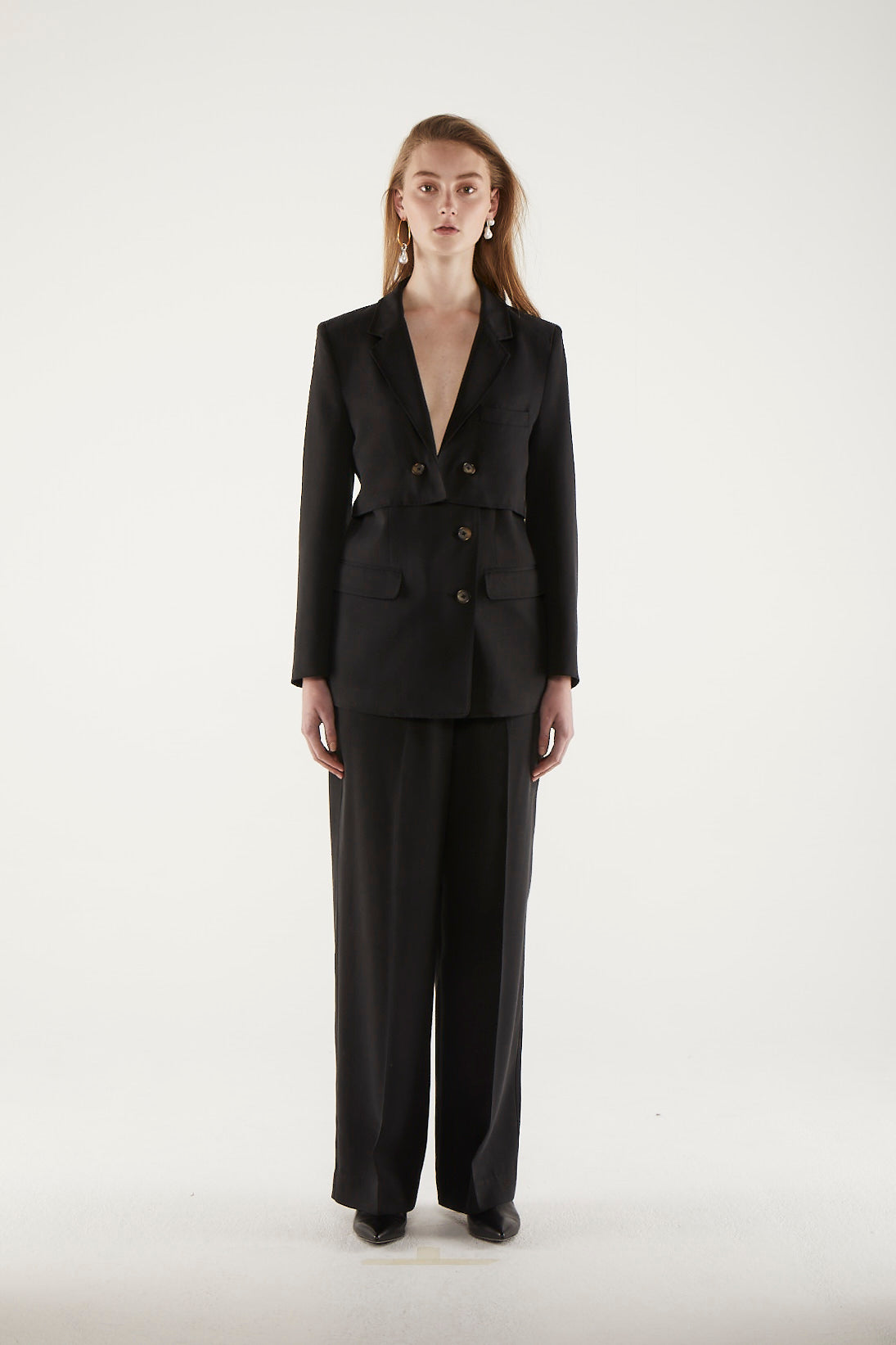 Opal Tiered Blazer - Black